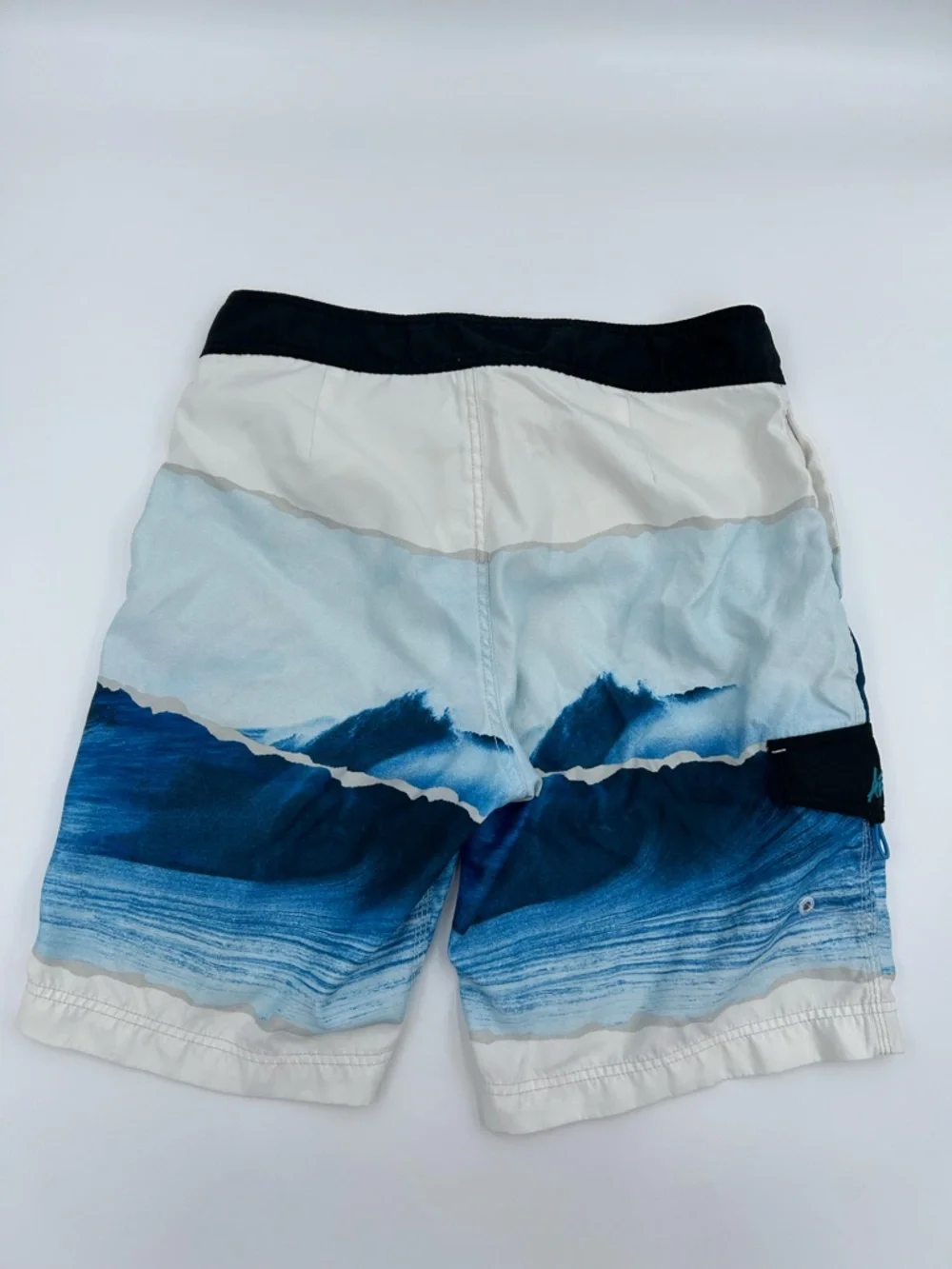 American Eagle Outfitters Blue Wave Print Swim Shorts